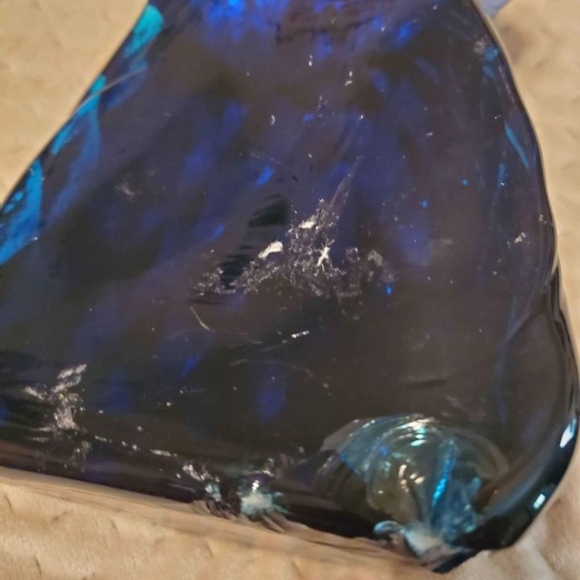 Blenko sapphire blue bookends - Picture 3 of 3